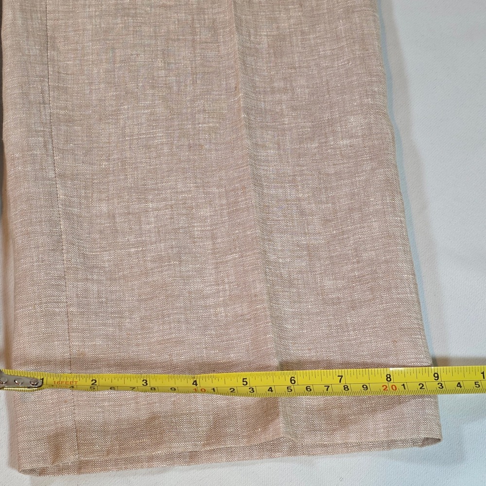 Talbots Southampton Straight Leg 100% Linen Pants Tan Beige 12P Petite NWT - Picture 9 of 10